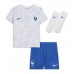 Camiseta Francia Theo Hernandez #22 Segunda Equipación Replica Mundial 2022 para niños mangas cortas (+ Pantalones cortos)